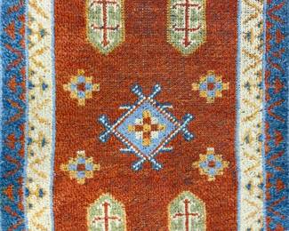 Vntg Handmade Anatolian Wool Runner W Fringes
