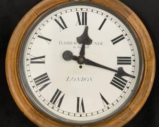 BARRAUD & LUNDE Antique Wooden Wall Clock LONDON
