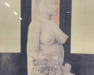 Cleveland Bellow Sgd Nimba Giving Birth Litho 1975
