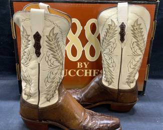 Lucchese 1883 Tan Leather Cowboy Boots

