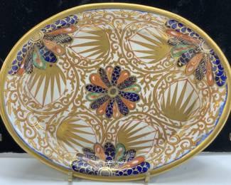 Antq SPODE Porcelain Imari & Gilt Asian Dish England
