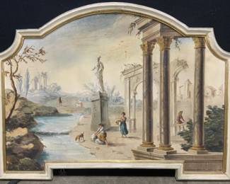 Antique Italian Oil Painting On Canvas
