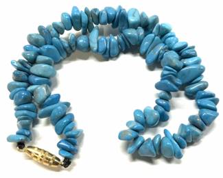 Turquoise Bead Choker Necklace
