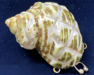 Hand Crafted Natural Shell Pill Box/ Pendant
