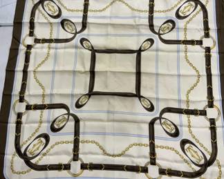 Must de Cartier Logo Belt Chain Silk Scarf, France
