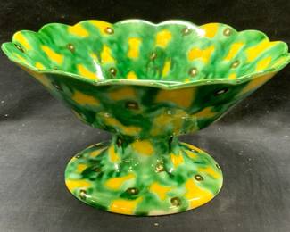 Spode Hand Painted Ceramic Footed Bowl