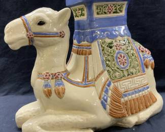International Bazaar Porcelain Camel Garden Stool
