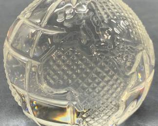 Waterford Sgd Cut Crystal Globe Paperweight
