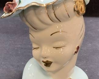 Vintage Mid Century Modern Ceramic Head Vase
