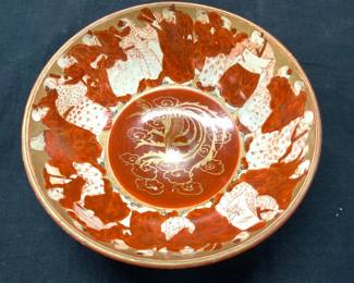 Antique Kutani Hand Painted Asian Bowl
