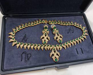 Attwood & Sawyer Crystal & Glass Jewelry Set, 3
