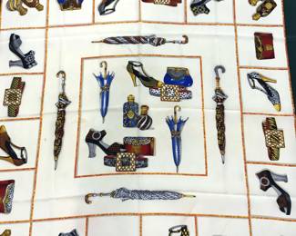 Costantino Roma Silk Accessories Motif Scarf ITALY
