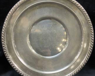 Sterling Silver Vintage Serving Platter 13in
