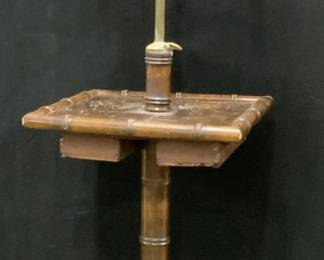 Antique English Victorian Style Bamboo Mirror Stand
