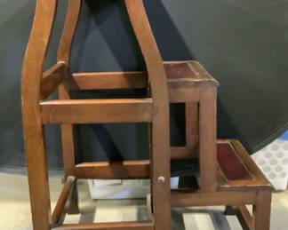 3 Step Folding Wood Library Stair, 29 in.
