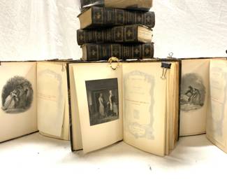Set16 Coopers Works Ltd Ed Leather Antique Books
