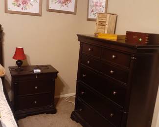 Ashley Furniture - Tallboy Dresser and Side Table