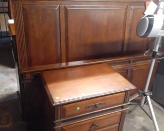 Ashley Furniture Queen Bed Room Set -  Frame: 66-3/4" wide and 86" long
Foot Board: 66-/3/4" wide and 30" tall.
2 Side Rails: 82" long.