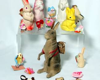 Antique Paper Mache Easter Decorations