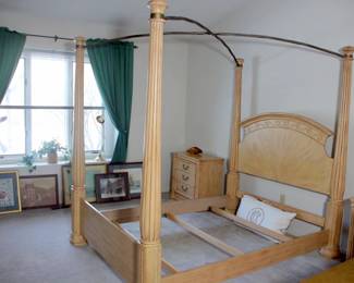 NCREDIBLE Bernhardt Queen Bedroom Set (Queen Bed, Armoire, Dresser, 2 Night Stands)
