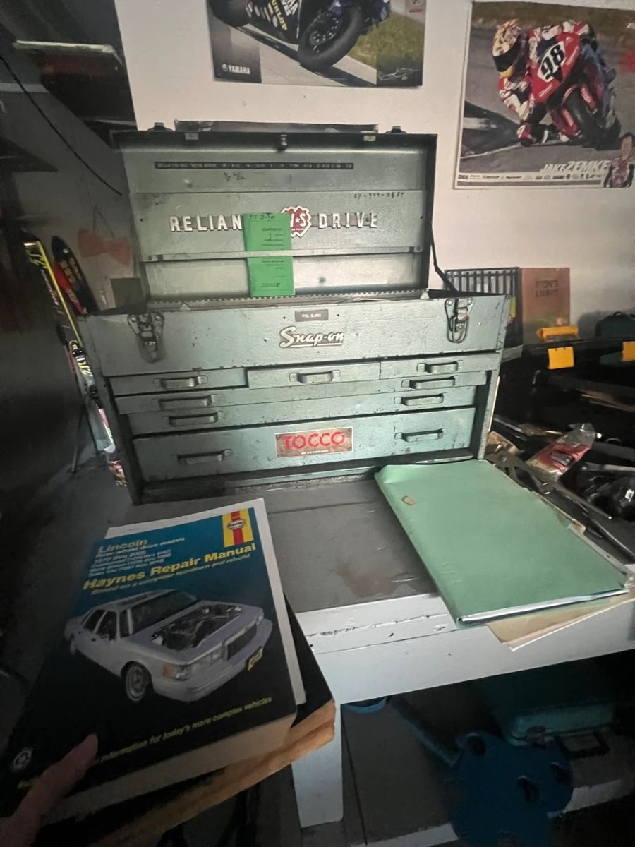 0 1950s snap on metal tool chest