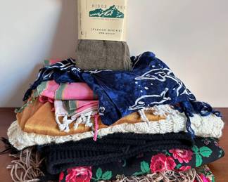 7 Scarves & New Fleece Socks By Ridge Tech
Lot #: 206