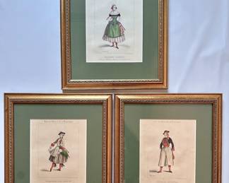 3 Antique Victorian Bals De L'opera French Fashion Hand Colored Engravings By Victor Sorel In Gilded Frames
Lot #: 66