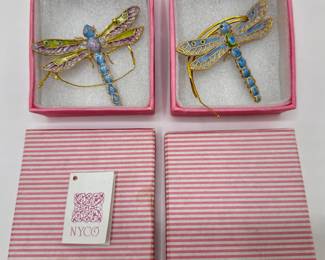 2 New In Box Nyco Dragonfly Christmas Ornaments In The Style Of Faberge
Lot #: 186