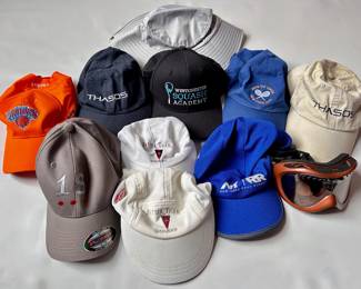 9 Branded Baseball Hats, Sun Hat & Goggles, Some New
Lot #: 205