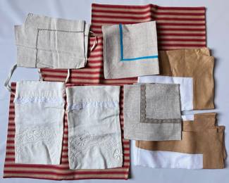 10 New Soft Washed Linen Placemats, Napkins & Pouches, Some With Tags
Lot #: 120