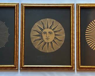 3 Piero Fornasetti Sole & Luna Silk Screen Prints In Gilded Frames
Lot #: 13