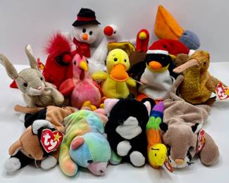 15 Beanie Babies Stuffed Animals, Almost All With Tags
Lot #: 223