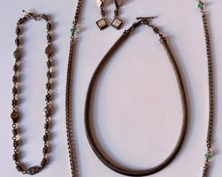 2 Michael Dawkings 925 Sterling Silver Neckalces, Including Mother Of Pearl With Matching Earrings
Lot #: 144