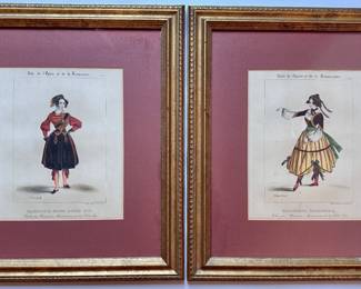 2 Antique Victorian Bals De L'opera French Fashion Hand Colored Engravings By Victor Sorel In Gilded Frames
Lot #: 65