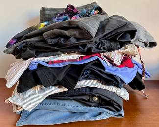 Over 15 Assorted Pants, All Sizes & Genders, Including Northface Women's Ski Pants Size 12
Lot #: 203