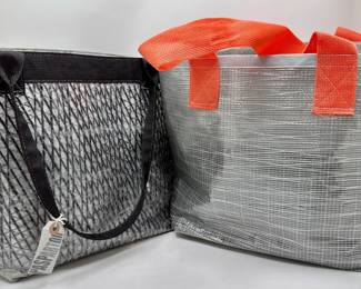 2 New Tote Bags Made From Recycled Sail Cloth From Pas-Par-Tou Boutique, Larger Retailed For $110
Lot #: 84