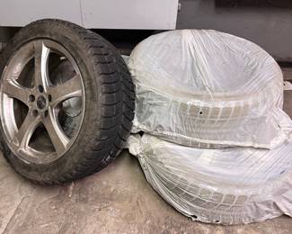 Set Of 4 Bridgestone Tires & Rims Sport Edition Blizzak LM-60 Model: 255/45R18 99H
Lot #: 12