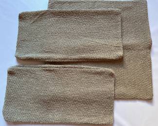 3 New Zippered Pillow Covers, Larger With Mother Of Pearl Decorative Buttons, In 2 Sizes
Lot #: 116