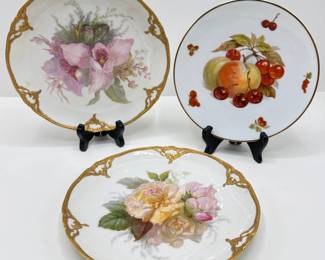 3 Antique China Plates With Gold Accents: 2 KPM, Germany & Bavaria Debra
Lot #: 98