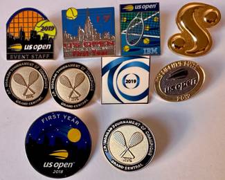 10 Tennis US Open & JP Morgan Tournament Of Champions Branded Lapel Pins
Lot #: 208