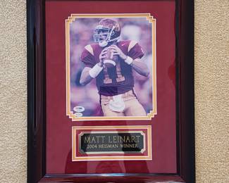 Matt Leinart framed, autographed 8x10 photo with COA