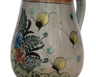Vintage Tonala Mexican pottery pitcher