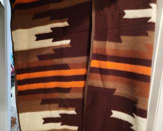 Vintage Biederlack Aztec print throw blanket