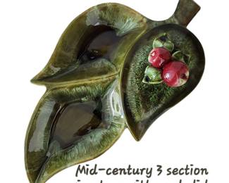 Wade of California mid-century serving tray with apple lid