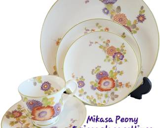 Mikasa Peony - 5 piece place settings. Complete Service for 12