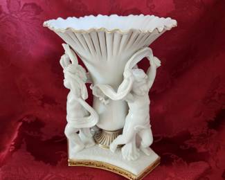 Vintage cherub vase