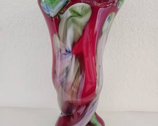 Large Krosno art glass vase