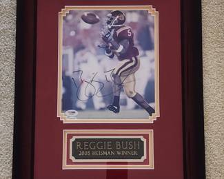 Reggie Bush framed, autographed 8x10 photo with COA
