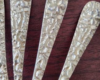 Stieff hand chased sterling spoons
