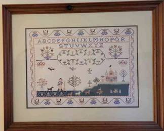 Vintage Framed Alphabet CrossStitch